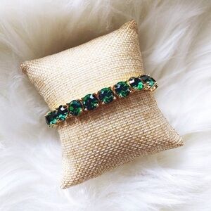 Park Lane Emerald Green and Gold Bracelet